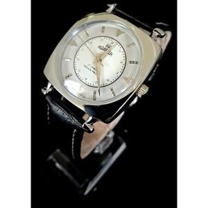 Vintage‎ Roamer Men's Leather Mechanical Watch RARE